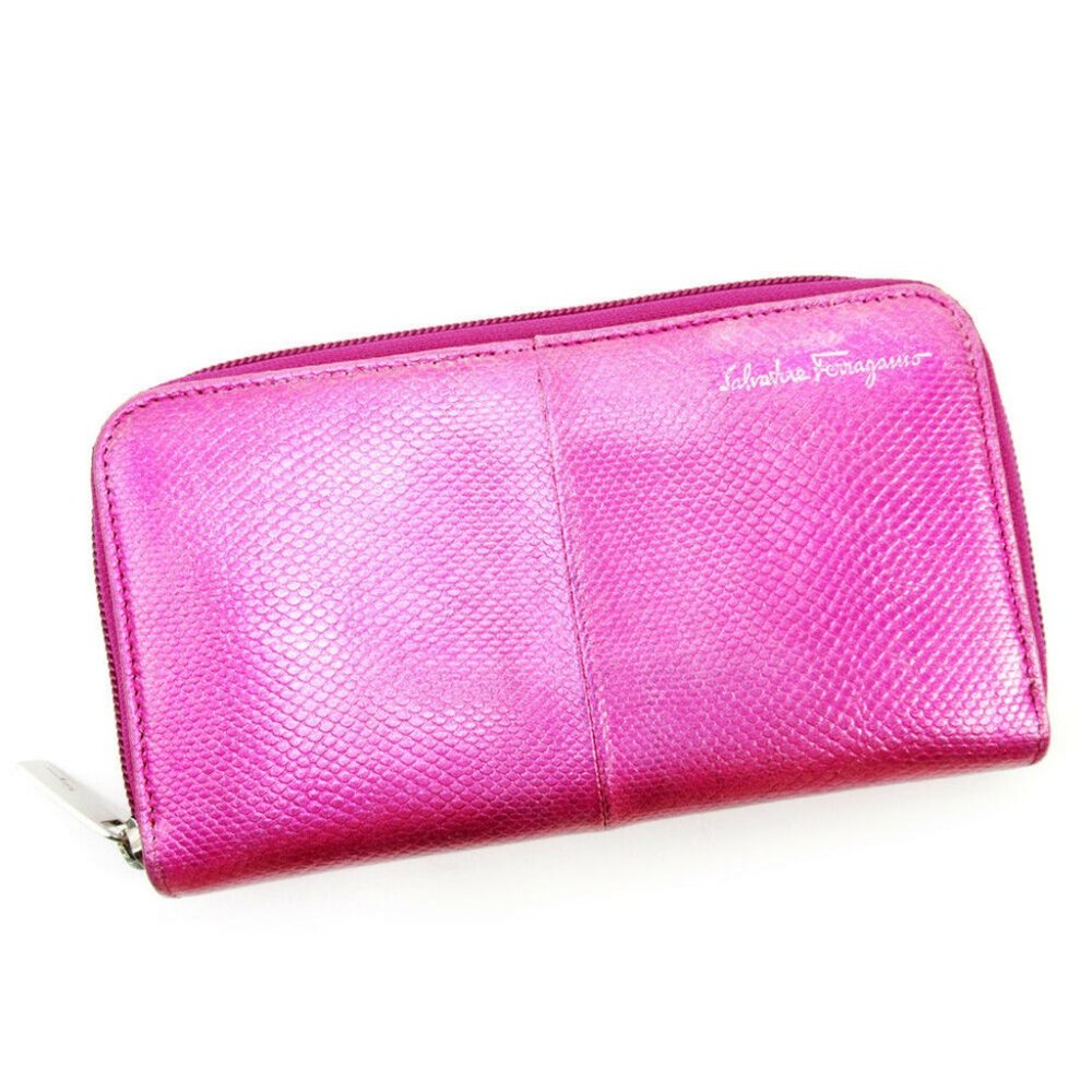 Authentic Salvatore Ferragamo Purse Python Emboss… - image 1